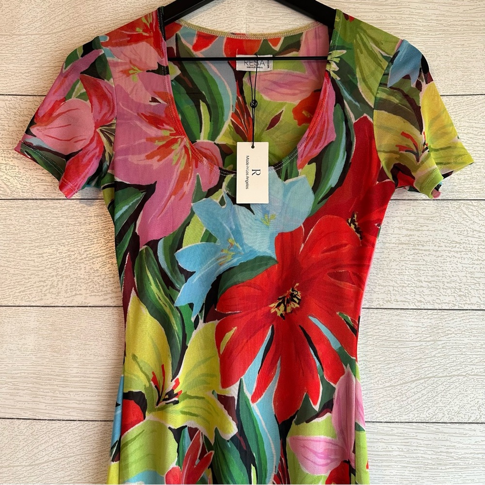 RESA Nari Maxi Dress In Tropicana Floral Mesh Tropical Size Medium - Picture 6 of 15